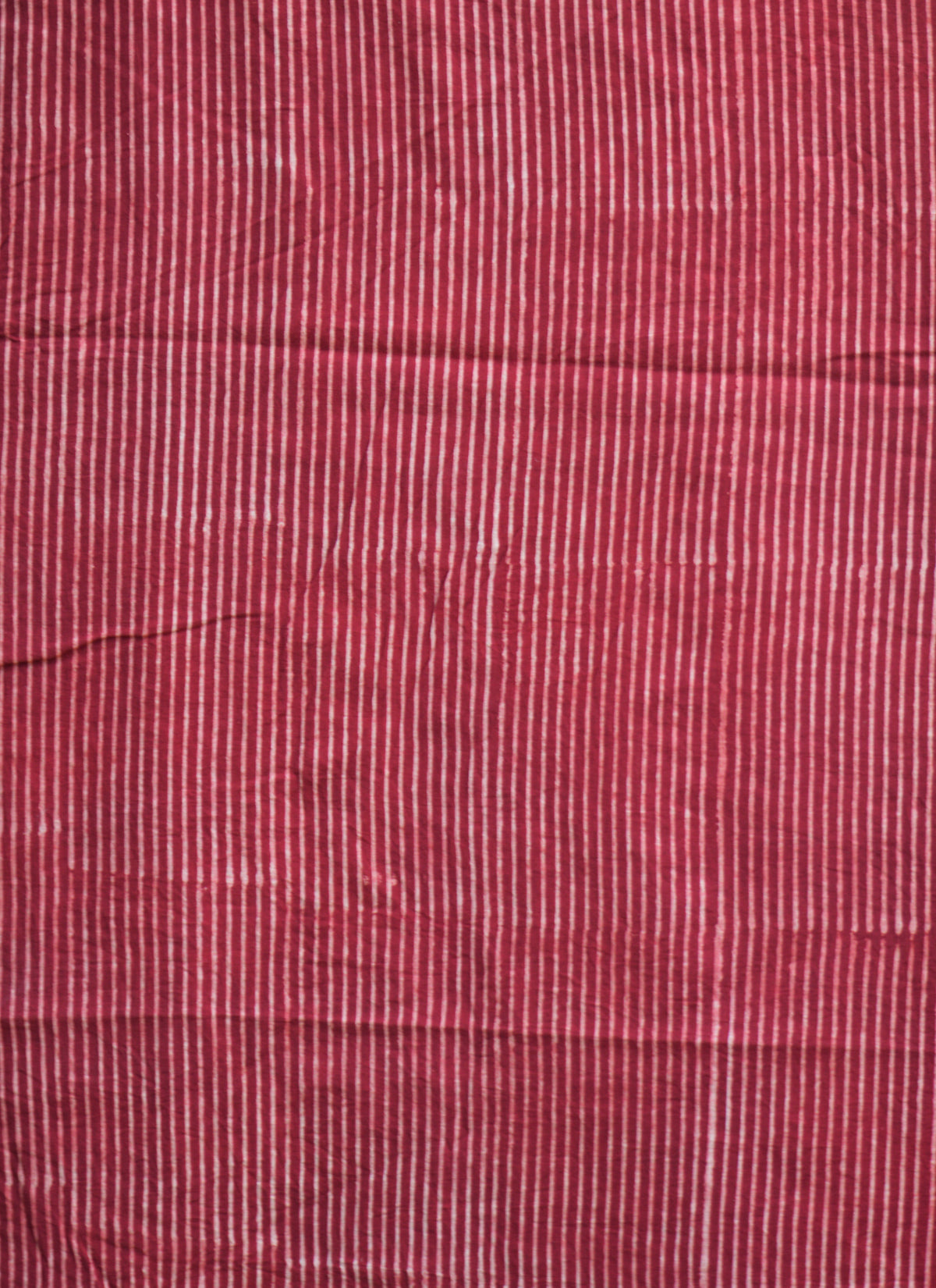 Premium Ajrak lawn bottom fabric organic dye red stripe pattern