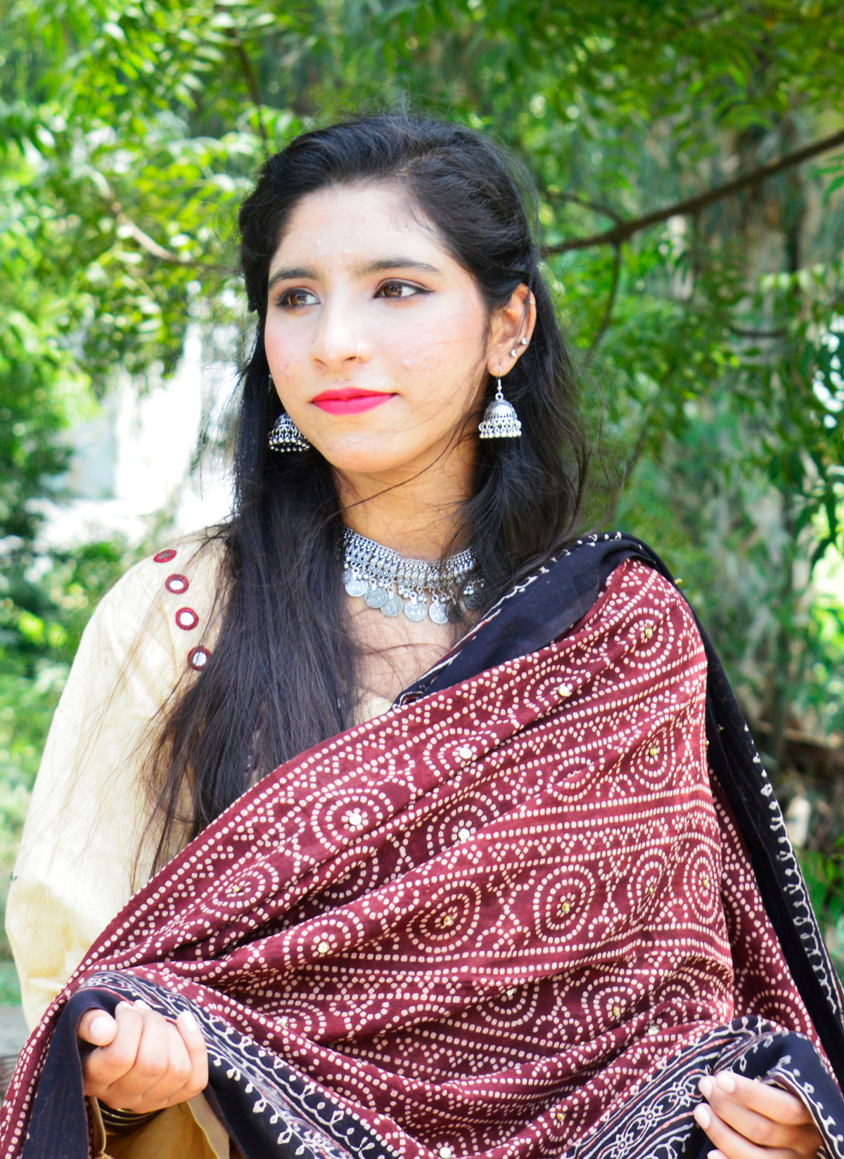 Sindhi artisan-crafted Ajrak chaadar made with sustainable natural dyes