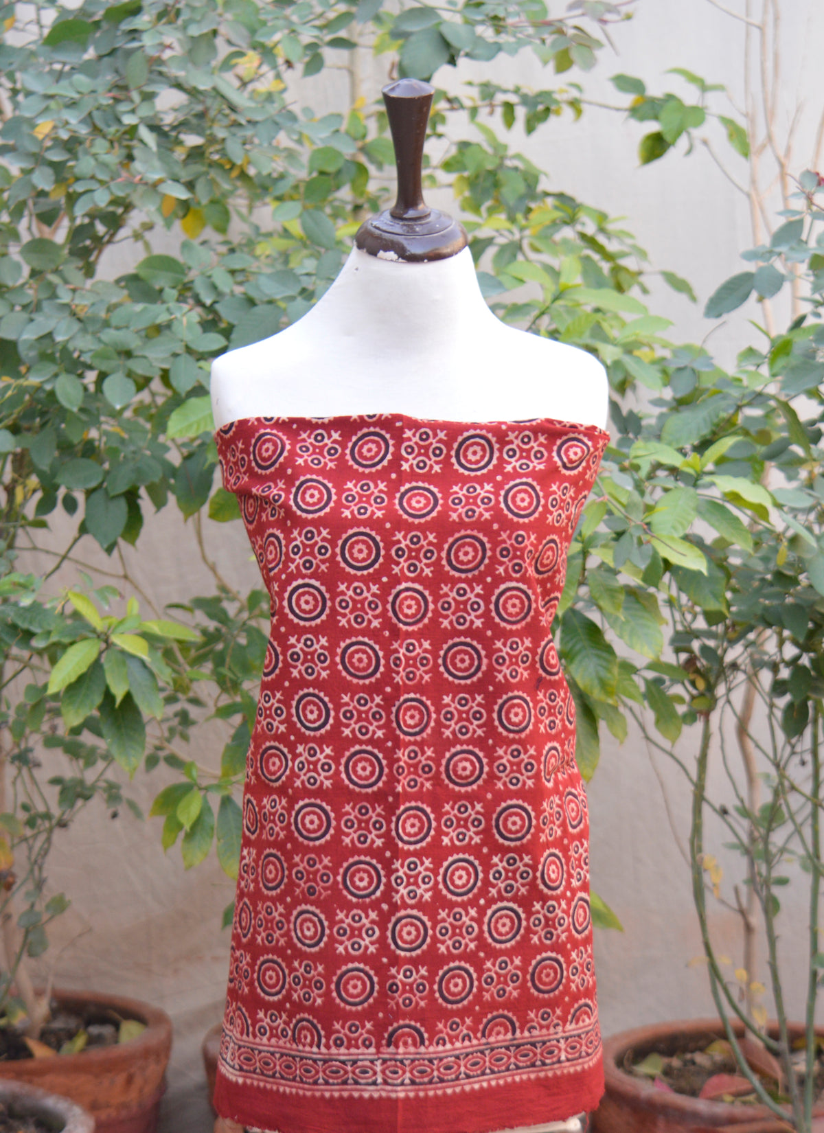 Ajrak Design Dress Floranza organic dye hand block printed shirt dupatta cotton lawn set