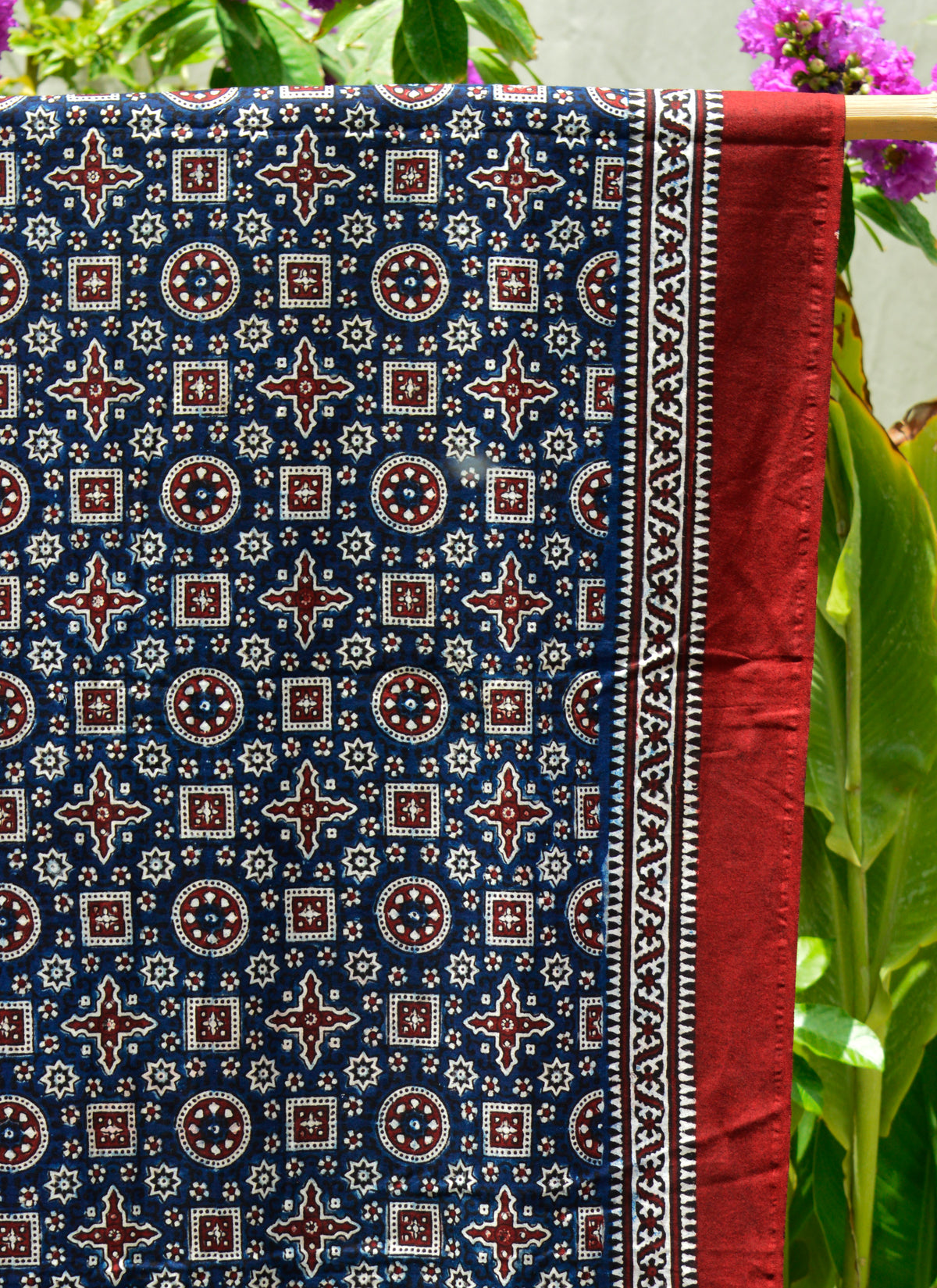 Eco-Friendly Traditional Ajrak Cotton Fabric from Pakistan