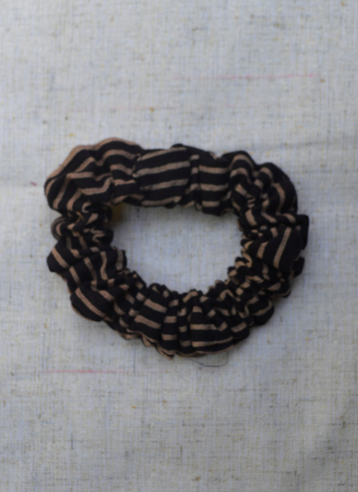 Handmade small Ajrak scrunchie for ponytail and bun hairstyle styling