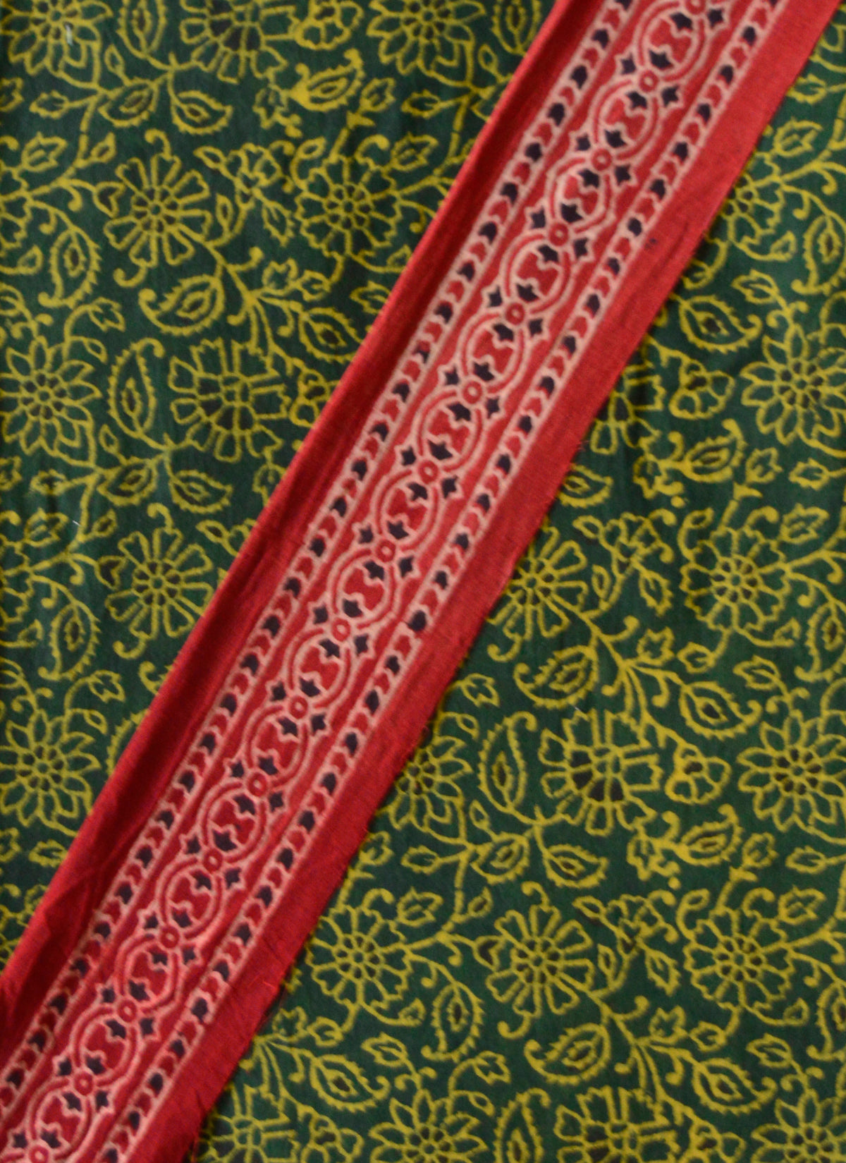 Organic cotton Ajrak Design Dress with authentic hand block printing from Sindh