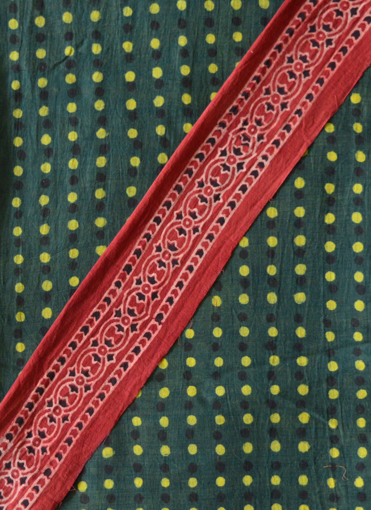 Pakistani cultural Ajrak Design Dress with intricate block print patterns
