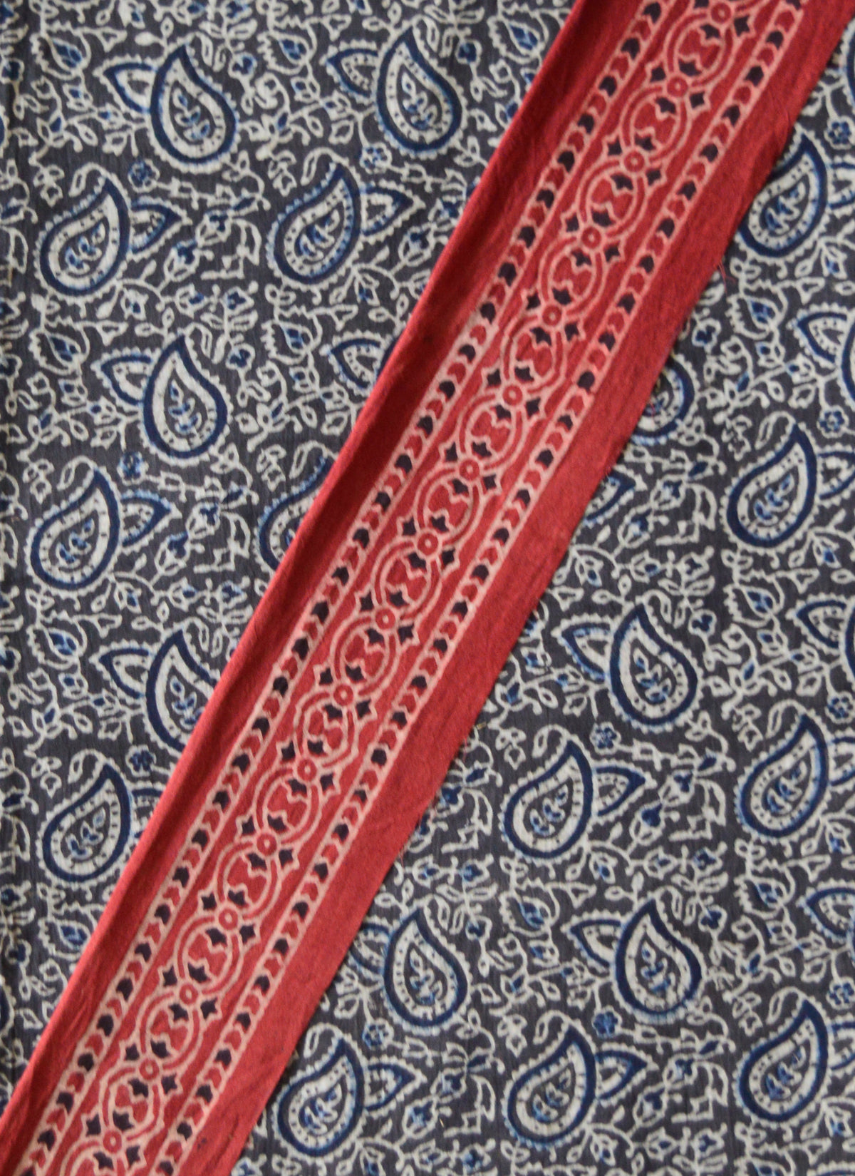 Stylish Ajrak Design Dress featuring natural dye colors and classic motifs