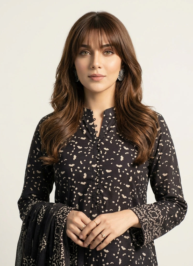 Contemporary Ajrak Suit – Organic Dyed Hand Block Printed Pakistani Fashion