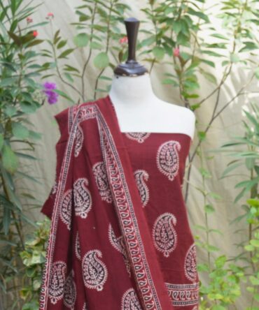 Ajrak Red Anbi Motif, Ajrak Dress , Ajrak Dupatta